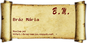 Bráz Mária névjegykártya